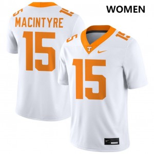 Women #15 UT Stitched George MacIntyre College Football Jersey - White