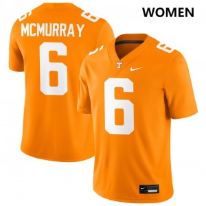 Women's #6 TN Volunteers Replica Jalen McMurray College Football Jersey - Tennessee Orange