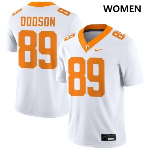 Women's #89 UT Volunteers Player Joakim Dodson College Football Jersey - White
