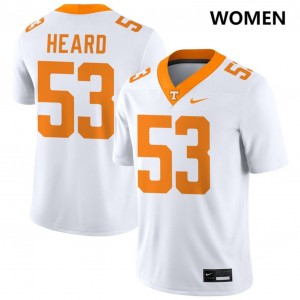 Women's #53 UT Vols Official Lance Heard College Football Jersey - White