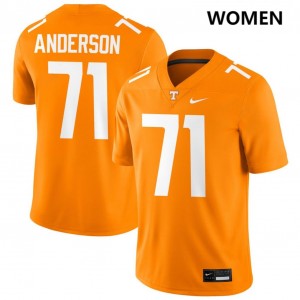 Womens #71 University Of Tennessee Game Max Anderson College Football Jersey - Tennessee Orange