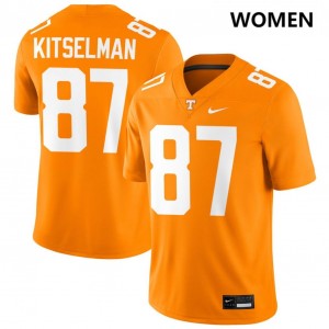 Women #87 The Volunteer State Player Miles Kitselman College Football Jerseys - Tennessee Orange