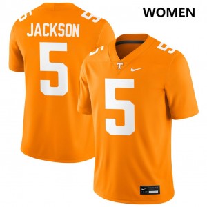 Womens #5 UT Volunteers NCAA Radarious Jackson College Football Jerseys - Tennessee Orange