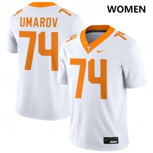 Womens #74 Vols Official Shamurad Umarov College Football Jerseys - White
