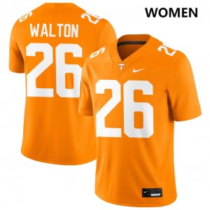 Women's #26 UT Volunteers Stitched Sidney Walton College Football Jersey - Tennessee Orange