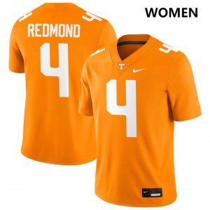 Womens #4 Tennessee Volunteers University Ty Redmond College Football Jerseys - Tennessee Orange