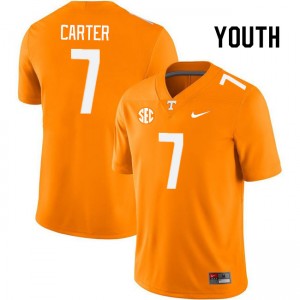 Youth #7 Vols Alumni Arion Carter College Football Jersey - Orange
