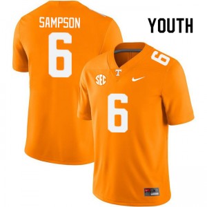 Youth #6 Vols Official Dylan Sampson College Football Jersey - Orange