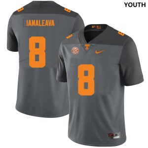 Youth #8 Tennessee Vols High School Nico Iamaleava College Football Jersey - Gray