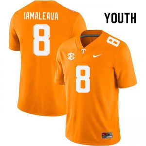 Youth #8 Tennessee Volunteers Replica Nico Iamaleava College Football Jersey - Orange