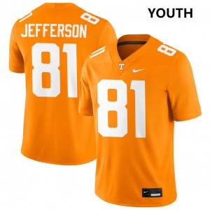 Youth #81 UT Volunteers 2025-26 Amari Jefferson College Football Jersey - Tennessee Orange