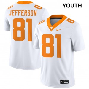 Youth #81 UT Volunteers 2025 Amari Jefferson College Football Jersey - White