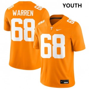 Youth #68 Tennessee Vols Replica Bennett Warren College Football Jerseys - Tennessee Orange
