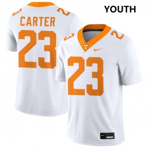 Youth #23 Vols 2025 Boo Carter College Football Jerseys - White