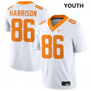 Youth #86 TN Volunteers Player Cole Harrison College Football Jersey - White