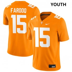 Youth #15 Tennessee Vols Alumni Edrees Farooq College Football Jerseys - Tennessee Orange