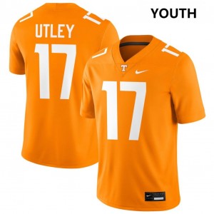 Youth #17 Tenn Limited Ethan Utley College Football Jersey - Tennessee Orange