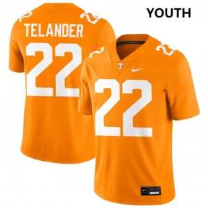 Youth #22 Tenn Vols Game Jeremiah Telander College Football Jersey - Tennessee Orange