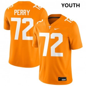 Youth #72 Vols University Jesse Perry College Football Jerseys - Tennessee Orange