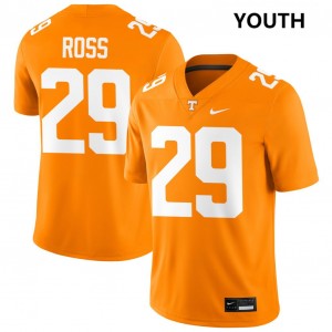 Youth #29 Tenn 2025 Jordan Ross College Football Jersey - Tennessee Orange