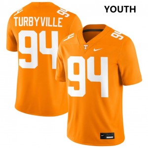 Youth #94 TN Vols Stitched Josh Turbyville College Football Jersey - Tennessee Orange