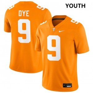 Youth #9 University Of Tennessee Stitched Mariyon Dye College Football Jerseys - Tennessee Orange