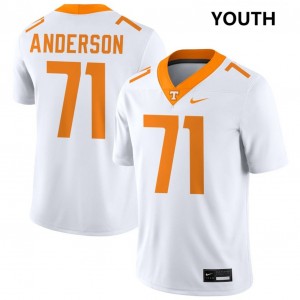 Youth #71 Vols Embroidery Max Anderson College Football Jerseys - White