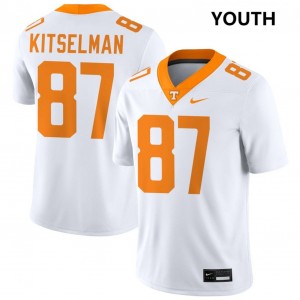 Youth #87 Tenn Vols Replica Miles Kitselman College Football Jerseys - White