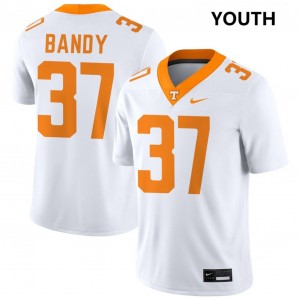 Youth #37 Tenn Vols University Montrell Bandy College Football Jerseys - White