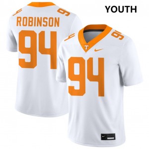 Youth #94 Tennessee Replica Nathan Robinson College Football Jerseys - White