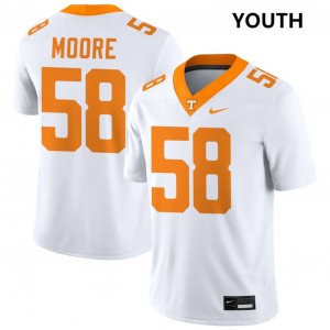 Youth #58 TN Game Nic Moore College Football Jersey - White