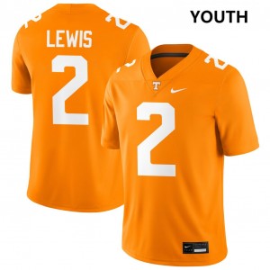 Youth #2 TN NCAA Peyton Lewis College Football Jerseys - Tennessee Orange