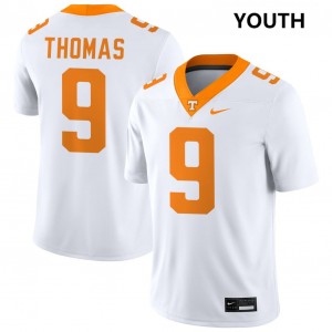 Youth #9 Tenn Game Star Thomas College Football Jersey - White