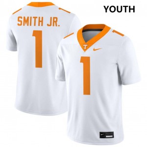 Youth #1 UT 2025-26 Travis Smith Jr. College Football Jerseys - White
