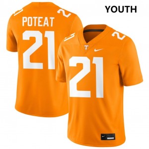 Youth #21 The Volunteer State 2025-26 Tre Poteat College Football Jersey - Tennessee Orange