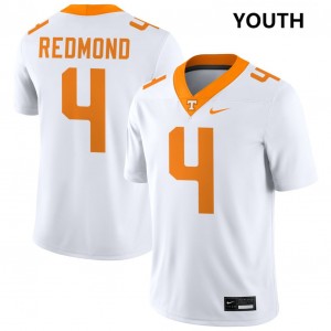 Youth #4 Tennessee Stitched Ty Redmond College Football Jerseys - White