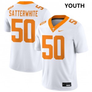 Youth #50 Vols High School William Satterwhite College Football Jersey - White