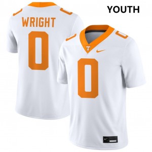 Youth #0 University Of Tennessee Replica William Wright College Football Jerseys - White