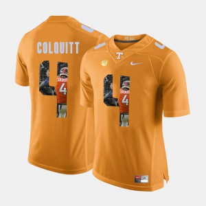 Mens #4 VOL Pictorial Fashion Britton Colquitt college Jersey - Orange