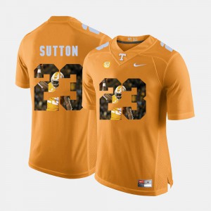 Men UT #23 Pictorial Fashion Cameron Sutton college Jersey - Orange