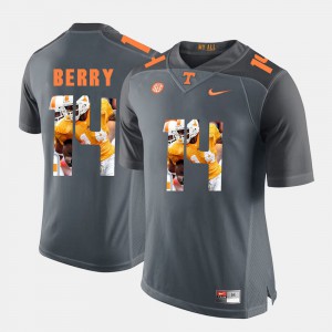 Men's #14 Eric Berry college Jersey - Grey Pictorial Fashion Tennessee Vols