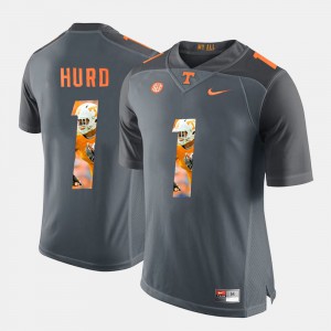 Mens #1 Jalen Hurd college Jersey - Grey Pictorial Fashion TN VOLS