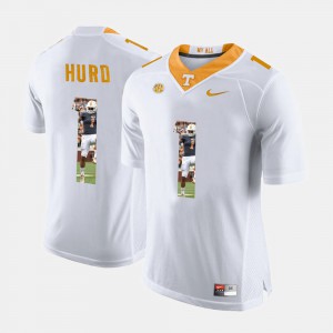 Men University Of Tennessee #1 Pictorial Fashion Jalen Hurd college Jersey - White