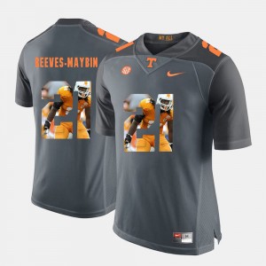 Men's VOL #21 Pictorial Fashion Jalen Reeves-Maybin college Jersey - Grey