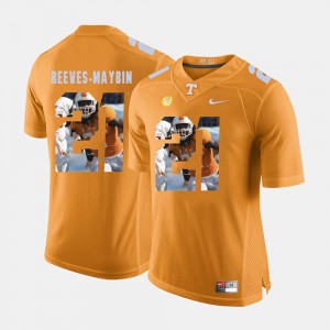 Men Tennessee Pictorial Fashion #21 Jalen Reeves-Maybin college Jersey - Orange