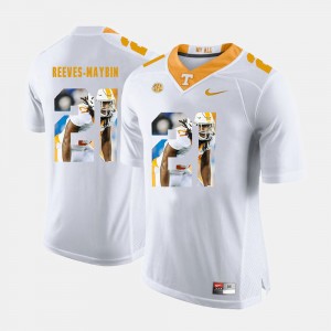 Men's Pictorial Fashion #21 UT VOLS Jalen Reeves-Maybin college Jersey - White