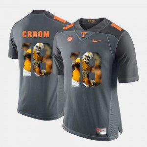 Men's Pictorial Fashion #18 UT VOL Jason Croom college Jersey - Grey