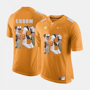 Men UT #18 Pictorial Fashion Jason Croom college Jersey - Orange