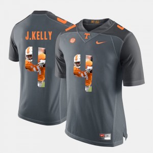 Men's #4 Pictorial Fashion Tennessee Volunteers John Kelly college Jersey - Grey