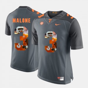 Mens #3 UT VOL Pictorial Fashion Josh Malone college Jersey - Grey